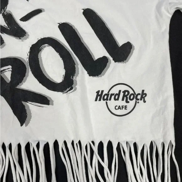 Hard Rock Cafe Women Print Short Sleeve Top Size L - Picture 3 of 7